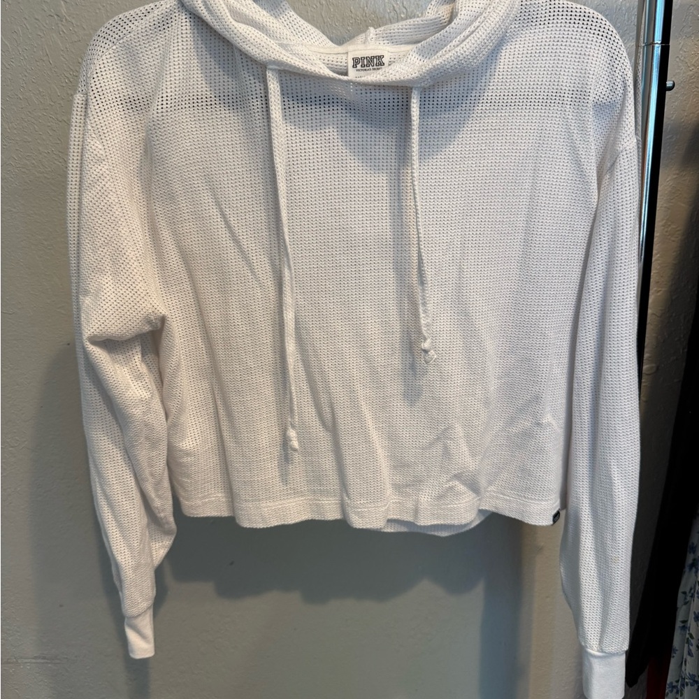 White Mesh Hoodie by PINK Victoria's Secret